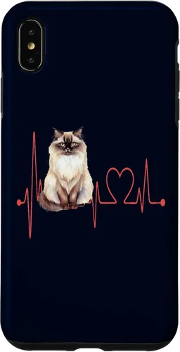 Vista 11 de Himalayan Cat Heartbeat EKG Funny I Love My Cat Case for iPhone 17