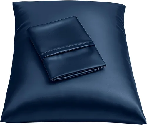 Vista 25 de ShopBedding - Lujosa funda de almohada de satén para el cabello, 2 unidades, satinada, estándar, con cremallera, estampado de cebra marrón