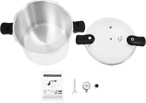 Vista 3 de Olla a presión Envase grande a prueba de explosiones de 23 cuartos de galón para el hogar y camping 90Kpa Cookware Rotating Lock/Unlock Lid