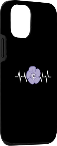Vista 3 de iPhone 15 Purple Flower Blossom Heartbeat Flower Lover Purple Flower Case