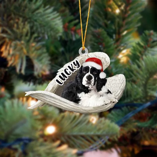 Vista 134 de Ángel durmiente de Afghan Hound para Navidad, adorno personalizado con el nombre del perro, adorno de Navidad personalizado para amantes de perros