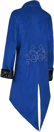 Vista 4 de Esmoquin medieval steampunk, disfraz de rendimiento, ropa de hombre de Halloween, chaqueta gótica