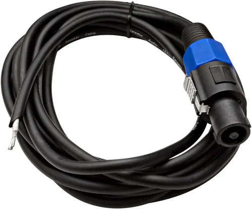 Vista 2 de Seismic Audio SPRW15Pair - Cable de altavoz de cable crudo a Speakon de 15 pies, calibre 16, audio para el hogar