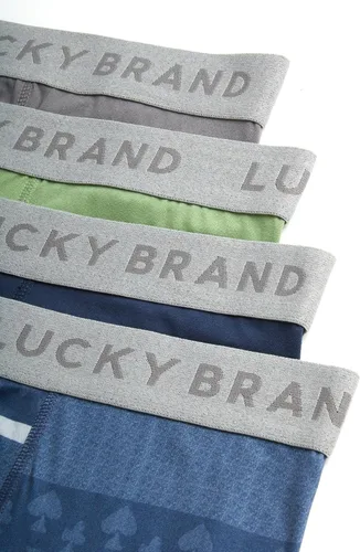 Vista 3 de Lucky Brand Men's Active Underwear - 4 Pack Essential Soft Performance Boxer Briefs (S-XL)