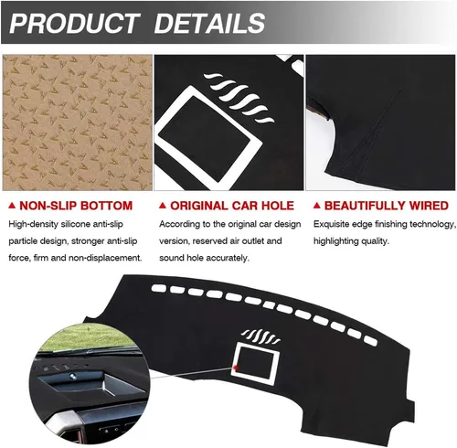 Vista 6 de CARTIST - Alfombrilla para salpicadero con protector de sol y UV para Ford F-150 F150 2015-2018 2019 2020, accesorios para tablero de salpicadero
