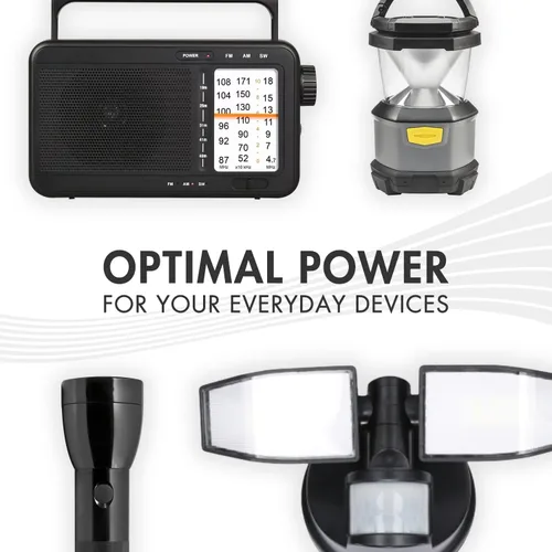 Vista 3 de Tenergy Batería alcalina LR20 de 1.5 V D, baterías no recargables D de alto rendimiento para relojes, controles remotos, juguetes y dispositivos