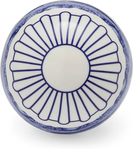 Vista 5 de Spode Bola de Navidad italiana azul, adorno de escena completa con diseño clásico de porcelana azul y blanca, decoración navideña coleccionable