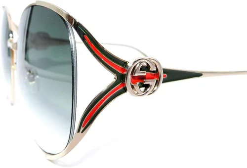 Vista 3 de Gucci GG0225S 003 doradoverde GG0225S - Lentes de sol redondos, categoría 2, talla 63