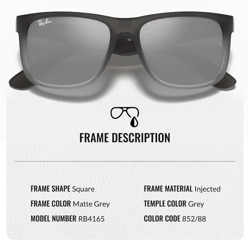 Vista 35 de Ray-Ban RB4165 JUSTIN CLASSIC - Gafas de sol de forma cuadrada con kit oficial de gafas