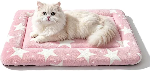 Vista 42 de Tapete de cama para perro, almohadilla reversible para jaula de perro con alfombrilla lavable y espuma suave, cama plana para mascotas para perros