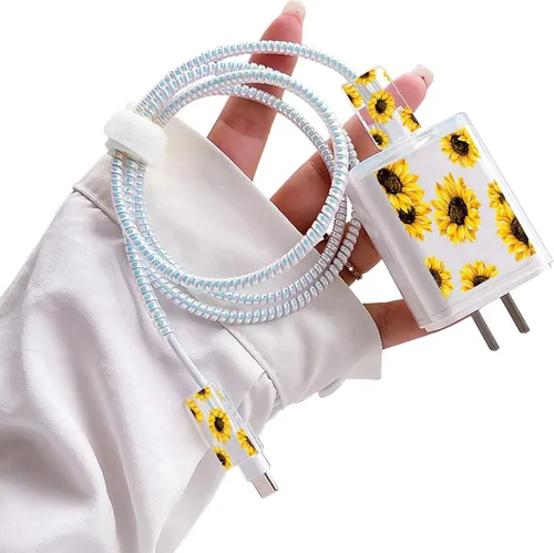 Vista 12 de Lindos protectores de cable para iPhone Funda de carga bonita elegante patrón de mariposas azules diseño único cable de datos cargador de línea