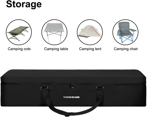 Vista 4 de Bolsa de repuesto para silla de campamento, bolsa extra grande con cremallera de 42 pulgadas, funda de transporte plegable impermeable con correa