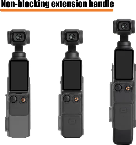 Vista 6 de Pocket3 Adaptador de extensión para DJI Osmo Pocket 3 Accesorios de manija de cámara Cold Shoe Expansion Mount Frame Mic Luz LED Trípode Correa