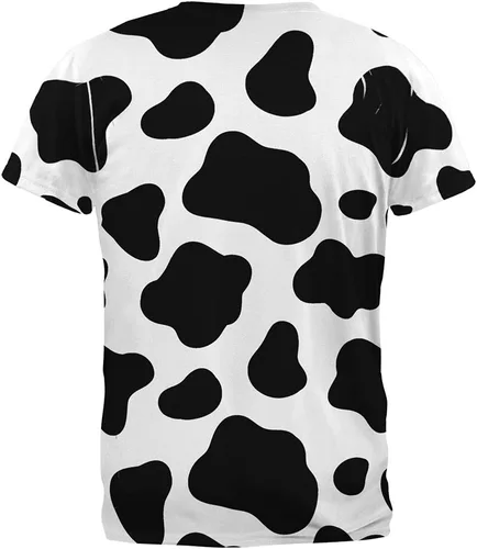 Vista 2 de Old Glory Camiseta para adulto con diseño de vaca