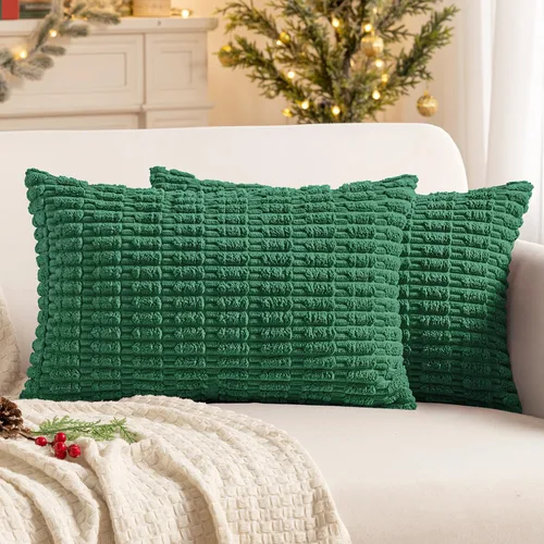 Vista 10 de MIULEE - Paquete de 2 fundas de cojín decorativas de corduroy, modernas y boho, suaves, con rayas, decoración del hogar, sofá, sala de estar, sillón