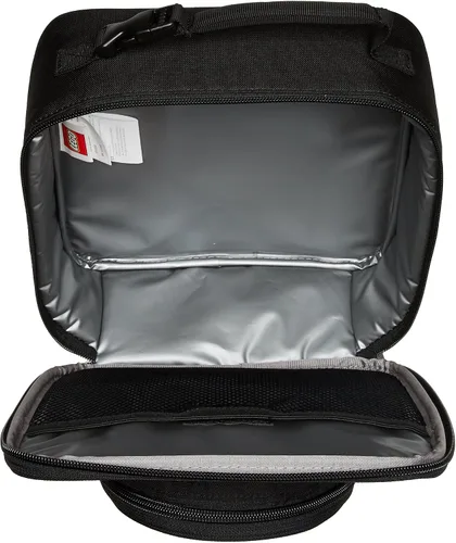 Vista 4 de Bolsa de almuerzo LEGO, duradera y aislada, con bolsillo de malla y compartimento con cremallera, perfecta para comidas sobre la marcha, negra Negro