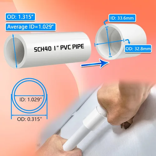 Vista 3 de 10 acoplamientos de tubería de PVC blanco