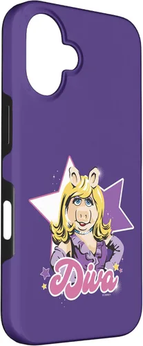 Vista 3 de Funda para iPhone 16 Disney The Muppets Miss Piggy Diva Retrato