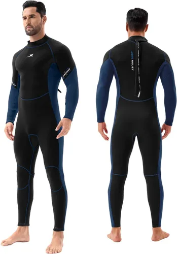 Vista 7 de Traje de neopreno para hombre, traje de buceo de 3 mm con cremallera trasera completa para natación Diving Suits Keep Warm in Cold Water for Water