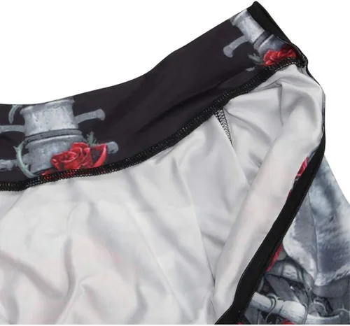 Vista 6 de Fixmatti Disfraz de fiesta de Halloween para mujer, traje de manga larga con estampado de calavera