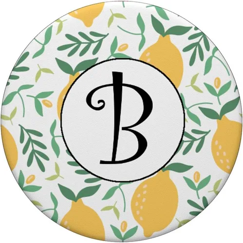 Vista 3 de Lemon Pop Socket Black Letter B - Soporte de teléfono para fruta, Negro