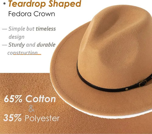 Vista 39 de Lisianthus - Sombrero con cinta con hebilla de ajuste, para mujer, modelo Fedora