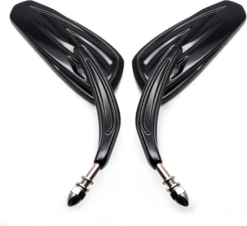 Vista 4 de MZS Espejos retrovisores para motocicleta compatibles con Sportster Softail Road King Street Electra Glide Dyna Ultra Fat Bob Sport Low Rider