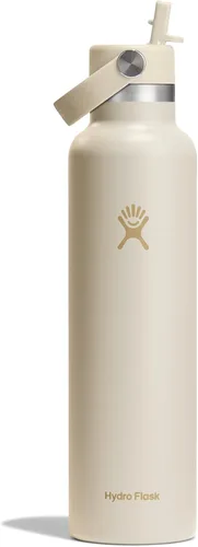Vista 13 de Hydro Flask Botella de agua – Acero inoxidable aislado – Tapa flexible con pajita de boca estándar, antiderrames, a prueba de fugas y recargable