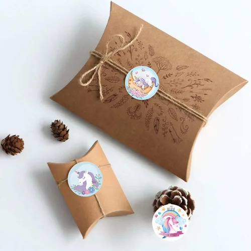 Vista 4 de 1000 calcomanías de unicornio, calcomanías de decoración de bricolaje, autoadhesivas de 1 pulgada para bolsas de regalo de fiesta (10 estilos)