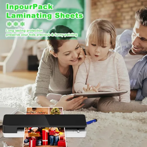 Vista 7 de Paquete de 100 hojas laminadoras de 5 mil de grosor, 9 x 11.5 pulgadas, bolsas de laminación térmica transparentes (tamaño carta), para suministros