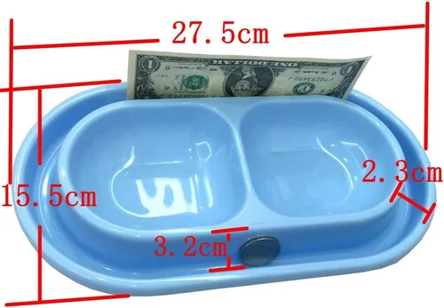 Vista 3 de Plato para gatos y gatos y cachorros, comedero para mascotas, color gris, S Ant Proof Cat Food Bowl, No Spill Dish, Outdoor Feeding, Deep Wide