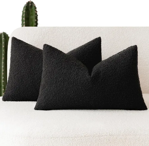 Vista 60 de Foindtower - Juego de 2 fundas decorativas de textura de bucle, fundas de almohada acentuadas, fundas de cojín sólidas, neutrales, para sofá, silla