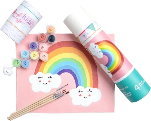 Vista 18 de Pink Picasso Kits de pintura por números para niños de 8 a 12 años Kit de manualidades para niños principiantes de bricolaje, pintura acrílica