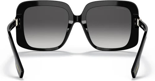 Vista 3 de BURBERRY BE 4363 30018G Gafas de sol cuadradas de plástico negro lente gradiente gris, Negro