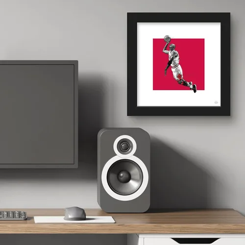 Vista 5 de Trends International Gallery Pops Michael Jordan - Póster artístico de pared con diseño de explosión de color, 12 x 12 pulgadas, versión de marco