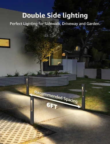 Vista 4 de SUNVIE Luces de sendero de bajo voltaje de 3 W, 3000 K, luces LED de paisaje de bajo voltaje, 12 V, impermeables, luces de sendero de paisaje Blanco