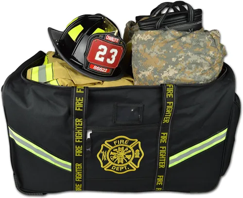 Vista 3 de Lightning X Premium Rolling Firefighter Turnout Bunker Gear Bag wWheels, Retractable Handle, Fully Molded 3