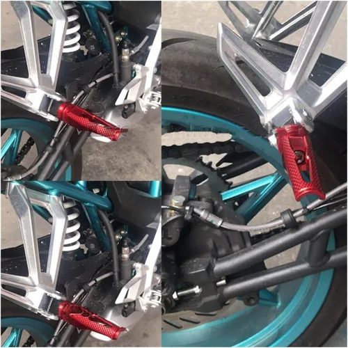 Vista 3 de Footrest Footpegs Motorcycle CNC Aluminum Passenger Footrests Rear Foot Pegs Pedal for Y&AMAHA FZ1 FZ6 FZ6R XJ6 XJR1300 XSR700 XSR900 for XSR 700