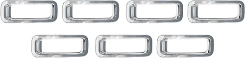 Vista 6 de Anillos de rejilla delantera para Jeep Patriot 2011-2016, kit de embellecedores de marco cromado, 7 piezas cromo b