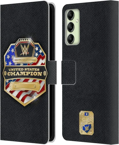 Vista 337 de Head Case Designs Officially Licensed WWE Cruiserweight Champion Title Belts Leather Wallet Case Compatible with Samsung Galaxy A07 4G Campeón