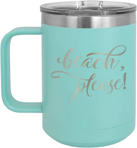 Vista 16 de Taza de café de 15 oz con tapa superior deslizante, taza de café de viaje aislada Ideas de regalo de cumpleaños o Navidad de mujeres o hombres