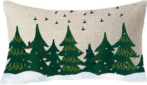 Vista 10 de Funda de cojín con diversos diseños, de algodón, material decorativo lumbar de 12.0 x 20.0 pulgadas