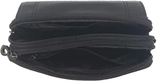 Vista 5 de Hebetag Cartera de cuero para hombre, organizador de muñeca