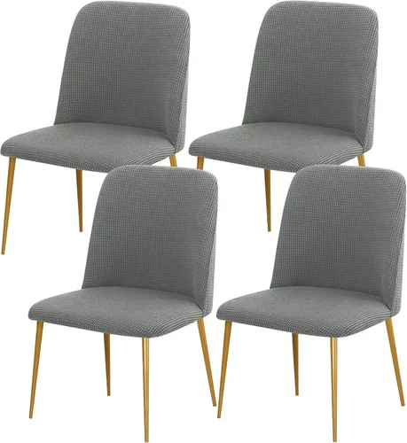 Vista 22 de Gollense Fundas de silla con respaldo curvado para comedor, fundas modernas de mediados de siglo, protector de asiento de silla semicírculo