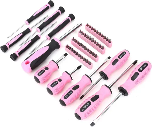 Vista 7 de FASTPRO - Juego de herramientas rosa de 267 piezas con bolsa de herramientas de 13 pulgadas