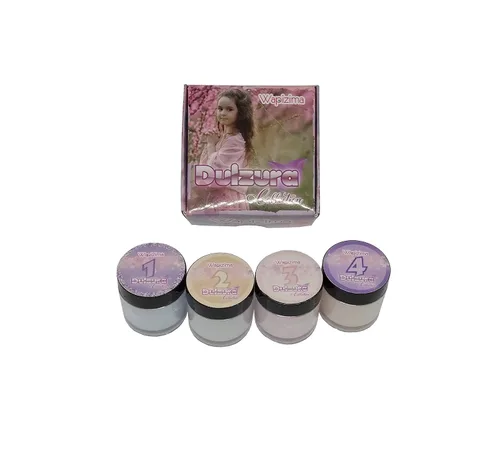 Vista 3 de wapizima - Colección de polvos acrílicos para uñas DULZURA - juego de 4 - Uñas de fantasía como
