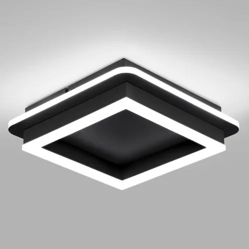 Vista 14 de CANEOE Luz de Pasillo Cuadrada de 24W, Moderna Luz de Techo LED de Montaje al Ras, Luces de Acrílico Blanco Cerca del Techo para Dormitorio Comedor