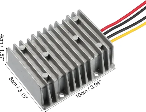 Vista 5 de X AUTOHAUX 8V/40V a 13.8V 20A Reductor Automático Buck Boost Step Down Up Regulador Modulador Transformador Universal para Carritos de Golf Scooters