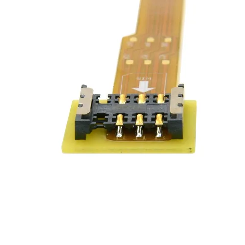 Vista 7 de chenyang Micro SIM Card a Nano SIM Kit macho a hembra Extensión suave plana FPC Cable Extender 3.9 in