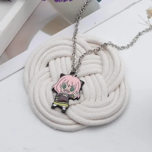 Vista 6 de Collar familiar de anime Pendnt Anya Forger Anime Cosplay Collares regalo para fanáticos, regalos para niños, adolescentes, adultos, amantes
